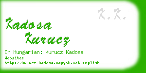 kadosa kurucz business card